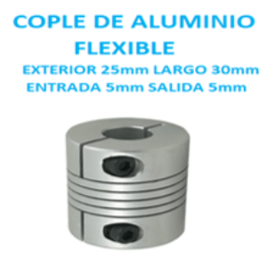 COP2ACNC25X30/5/5 Cople Flexible De Aluminio Tipo Resorte