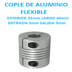 COP3ACNC32X40/5/5 Cople Flexible De Aluminio Tipo Resorte