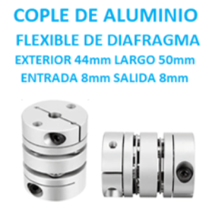 COP4ADCNC44X50/8/8 Cople Flexible De Aluminio De Diafragma o´ Lainas