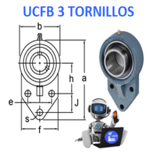 UCFB205 CHUMACERA DE PARED 3 TORNILLOS ECONOMIC INTERIOR 25mm