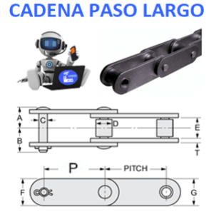 C2100H CADENA PASO 2 1/2″ LARGO CAJA 3.05MT. ( 10FT )
