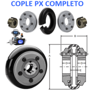 PX70TL COPLE COMPLETO DODGE PARA-FLEX CON BUJES TAPER-LOCK