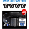 4/C-240 BANDA MARCA BANDO EN COMBO DE 4 COSTILLAS ANCHO 3 1/2 LARGO 236"
