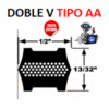 AA105 BANDA MARCA BANDO DOBLE TRAPECIO DOBLE V ANCHO 1/2" LARGO 103"