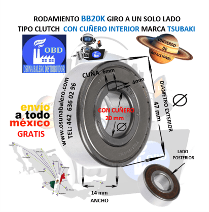 BB20K TSUBAKI BALERO TIPO CLUTCH UNIVERSO OSUNA BALERO