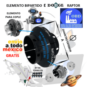 E30 ELEMENTO DODGE PARA COPLE RAPTOR NO. PARTE 015849 EXTERIOR A= 8.250”