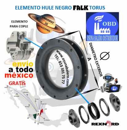 80WA ELEMENTO FALK TORUS 0329924 PARA COPLE 1080WA21 EXTERIOR A=10.860”