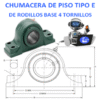 P4B-E-207R CHUMACERA TIPO E DE RODILLOS DODGE DE PISO 4 TORNILLOS FLECHA 2 7/16” No. 023024