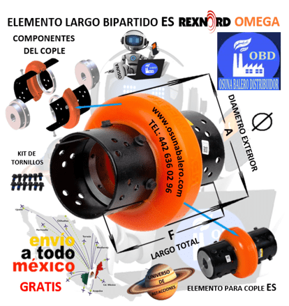 REXNORD ES ELEMENTO OMEGA CON ESPACIADOR UNIVERSO OSUNA BALERO