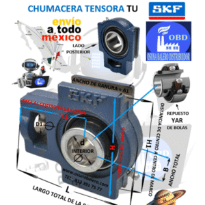 TU 50 TF CHUMACERA SKF TENSORA d=50mm H1=101mm* H=117mm D1=29mm* B=51.6mm L1=90mm L=149mm A1=17.5mm*