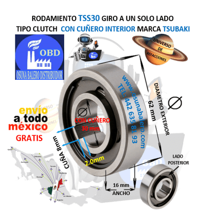 TSS30 TSUBAKI CAM CLUTCH UNIVERSO OSUNA BALERO