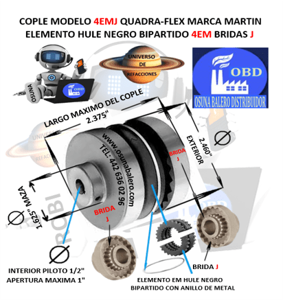 4EMJ COPLE QUADRA-FLEX CON ANILLO MARTIN UNIVERSO OSUNA BALERO