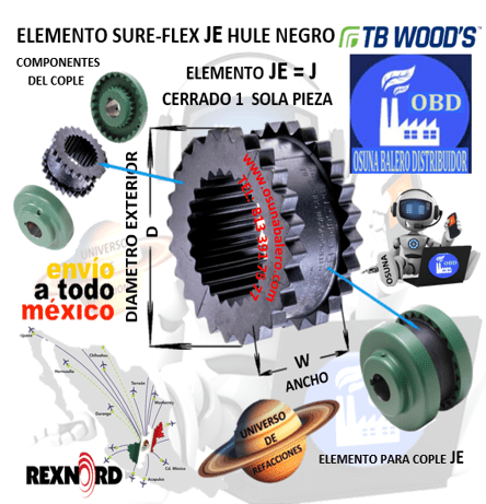 TB WOODS SURE-FLEX JE HULE NEGRO UNIVERSO OSUNA BALERO ACT