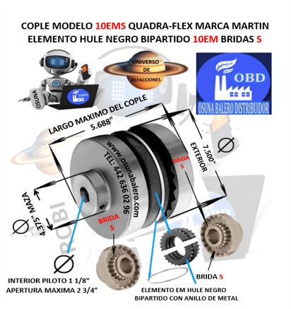10EMS COPLE QUADRA-FLEX CON ANILLO MARTIN UNIVERSO OSUNA BALERO