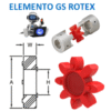 GS-38 SPIDER 98A ROJO ROTEX 8 PUNTAS CURVAS EXTERIOR A=80mm ANCHO W=18mm H=SOLIDO CENTRO CERRADO