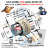 M-38 COPLE BOWEX KTR COMPLETO EXTERIOR 83mm LARGO 84mm