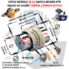 M-42 COPLE BOWEX KTR COMPLETO EXTERIOR 92mm LARGO 88mm