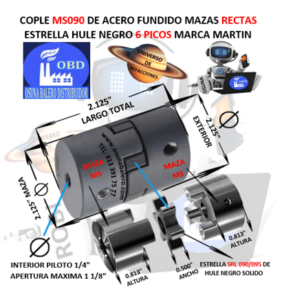 MS090 COPLE MARTIN DE ACERO DE FUNDICION EXTERIOR 2 1/8″ LARGO 2 1/8″