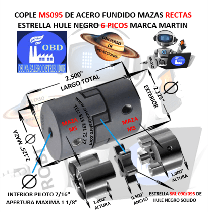 MS095 COPLE MARTIN DE ACERO DE FUNDICION EXTERIOR 2 1/8″ LARGO 2 1/2″