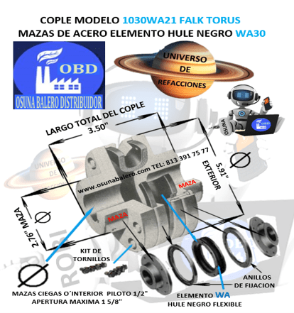 1030WA21 COPLE TORUS FALK UNIVERSO DE REFACCIONES OSUNA BALERO