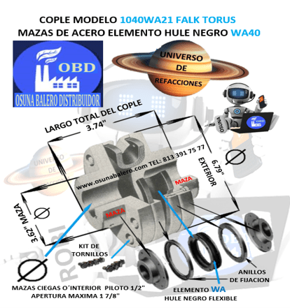 1040WA21 COPLE TORUS FALK UNIVERSO DE REFACCIONES OSUNA BALERO