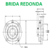 MFC-25mm RHP CHUMACERA REFORZADA BRIDA REDONDA 4 TORNILLOS FLECHA 25mm