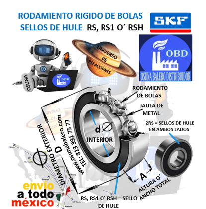 608-2RSH RODAMIENTO SKF d=8mm D=22mm A=7mm