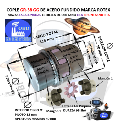 GR-38 COPLE ROTEX MAZAS ESCALONADAS GG UNIVERSO OSUNA BALERO
