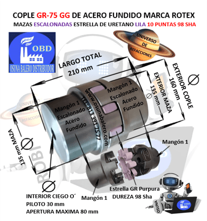 GR-75 COPLE ROTEX MAZAS ESCALONADAS GG UNIVERSO OSUNA BALERO