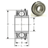 7512 DLG BALERO NICE CON RANURA PARA SEGURO EXTERIOR d=3/4" D=1 3/4” B=3/4”