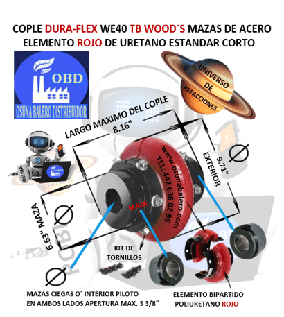 WE40 COPLE DURA-FLEX TB WOODS UNIVERSO OSUNA BALERO