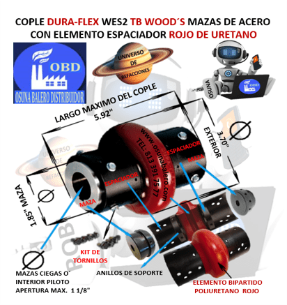 WES2 COPLE TB WOODS CON ESPACIDOR UNIVERSO OSUNA BALERO