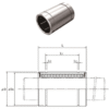 LBB12UU RODAMIENTO BUJE LINEAL d=3/4" D=1 1/4" L=1 5/8”