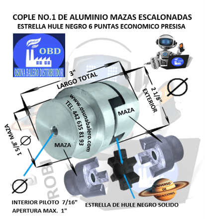 No 1 COPLE DE ALUMINIO PRESISA UNIVERSO OSUNA BALERO