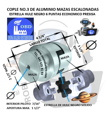 No 3 COPLE DE ALUMINIO PRESISA UNIVERSO OSUNA BALERO