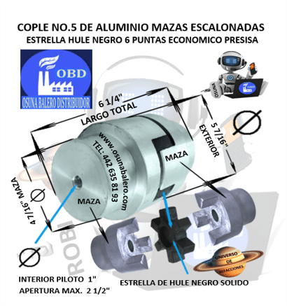 No 5 COPLE DE ALUMINIO PRESISA UNIVERSO OSUNA BALERO