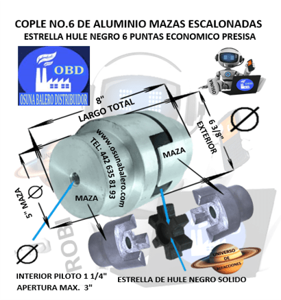 No 6 COPLE DE ALUMINIO PRESISA UNIVERSO OSUNA BALERO