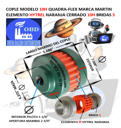 10H COPLE QUADRA-FLEX MARTIN UNIVERSO DE REFACCIONES OSUNA