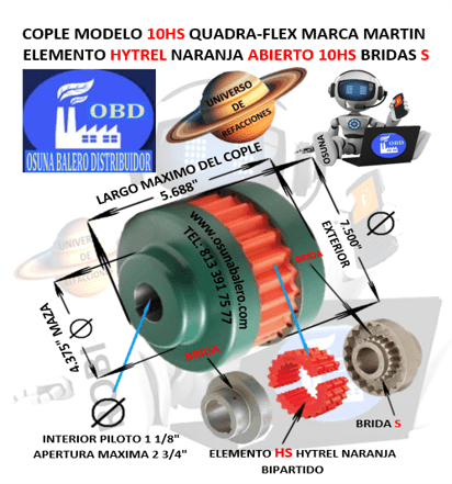 10HS COPLE MARTIN QUADRA-FLEX UNIVERSO DE REFACCIONES OSUNA BALERO