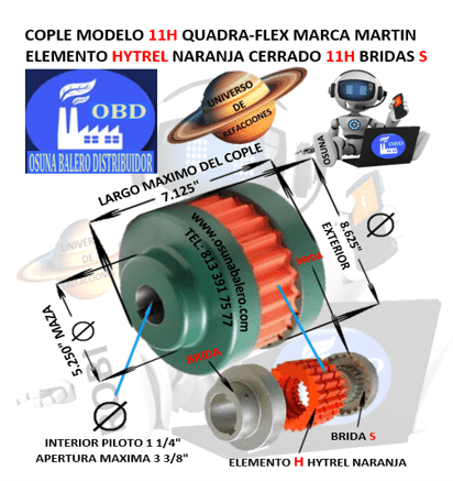 11H COPLE QUADRA-FLEX MARTIN UNIVERSO DE REFACCIONES OSUNA
