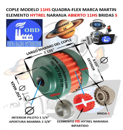 11HS COPLE MARTIN QUADRA-FLEX UNIVERSO DE REFACCIONES OSUNA BALERO