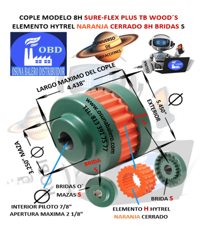 8H COPLE TB WOOD S CON ELEMENTO HYTREL UNIVERSO OSUNA BALERO