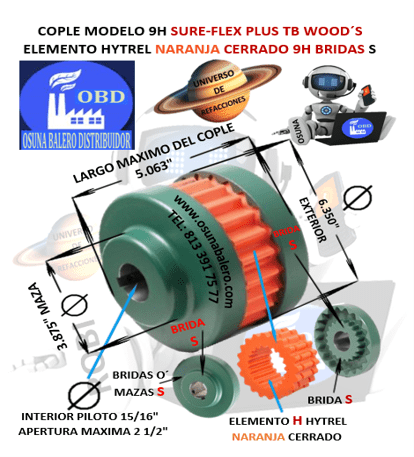 9H COPLE TB WOOD S CON ELEMENTO HYTREL UNIVERSO OSUNA BALERO