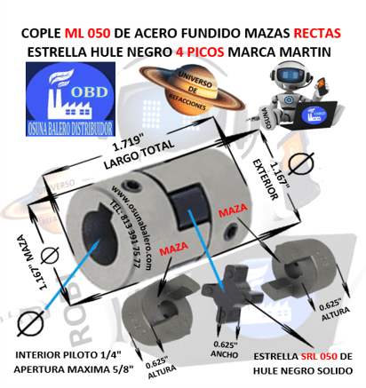 ML 050 COPLE MAZAS RECTAS FUNDICION UNIVERSO OSUNA BALERO