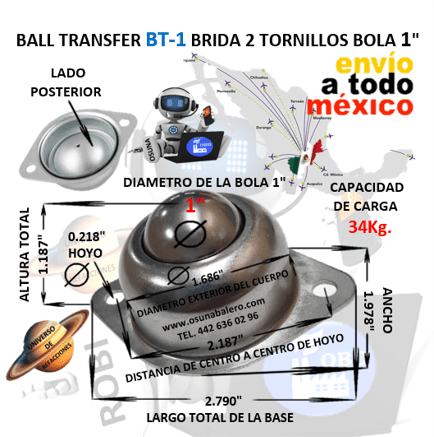 BT-1 BALL TRANSFER BALERO PARA TRANSPORTADOR UNIVERSO OSUNA BALERO ACT