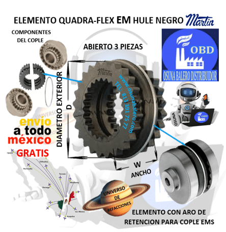MARTIN EM QUADRA-FLEX ELEMENTO CON ARO RETENEDOR UNIVERSO OSUNA BALERO