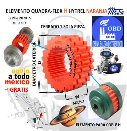 MARTIN H QUADRA-FLEX HYTREL NARANJA CERRADO UNIVERSO OSUNA BALERO