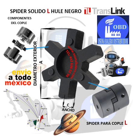 TRANSLINK SPIDER L HULE NEGRO 6 PATAS UNIVERSO OSUNA BALERO