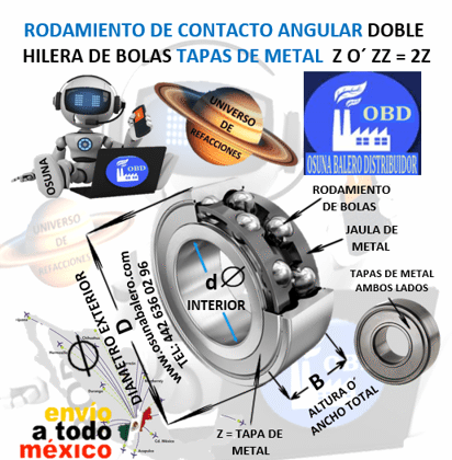 3210-ZZ RODAMIENTO ECONOMIC d=50mm D=90mm B=30.2mm