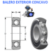1726205-2RS RODAMIENTO RHP EXTERIOR CONCAVO d=25mm D=52mm B=15mm